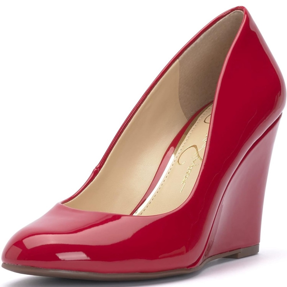 Jessica Simpson red wedge size 6